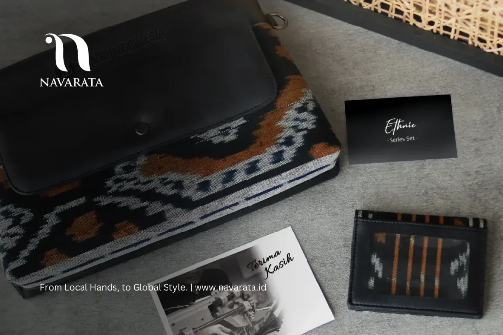 souvenir eksklusif indonesia-handbag leather songket
